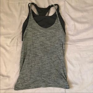 Lululemon Wild Tank sz6 gray and black
